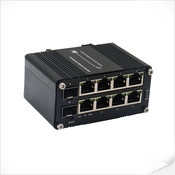 Where to plug the network cable into the fiber optic switch